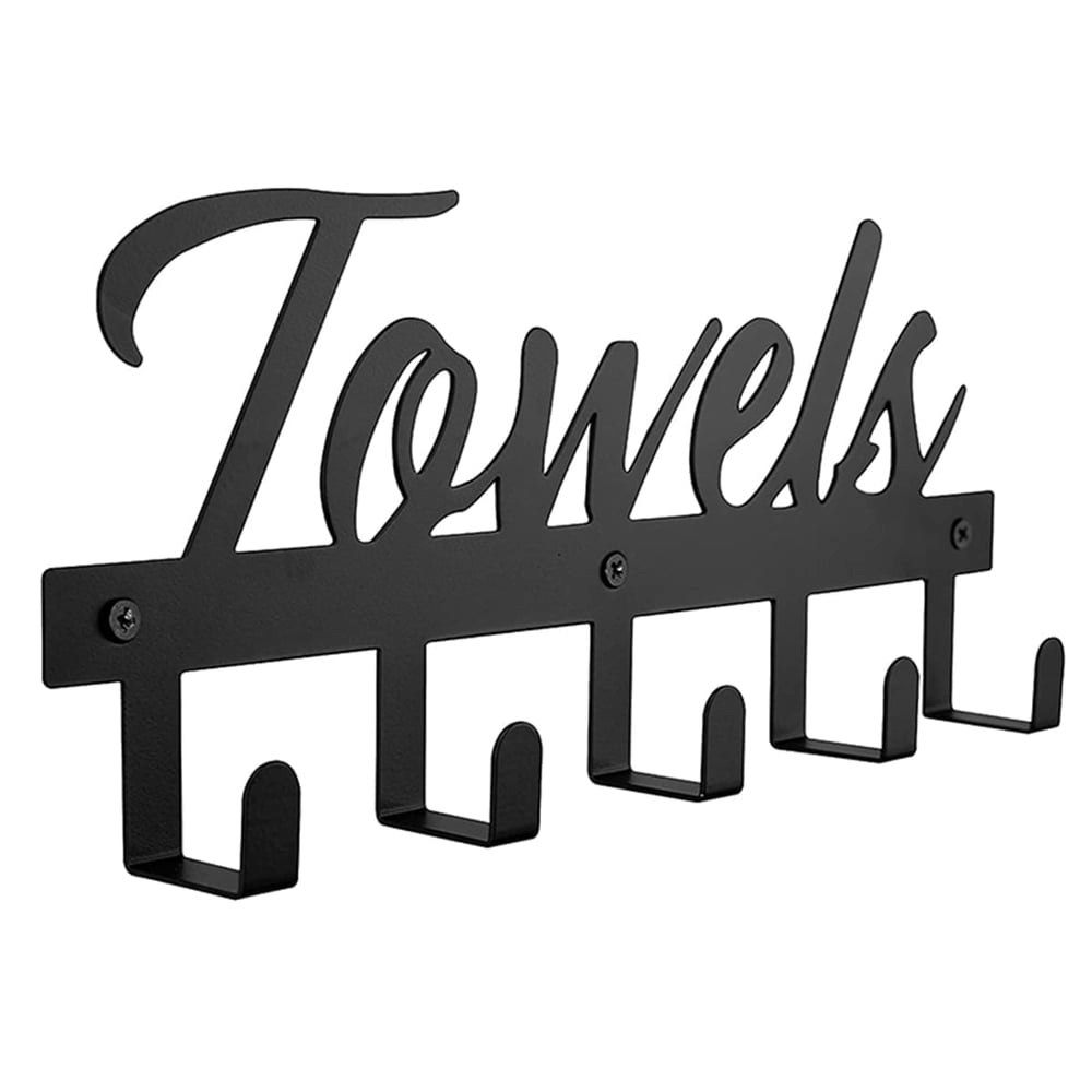 Lzvxtym 5-Hook Wall-Mounted Towel Rack: $10 Lzvxtym 5-Hook Wall-Mounted Towel Rack: $10