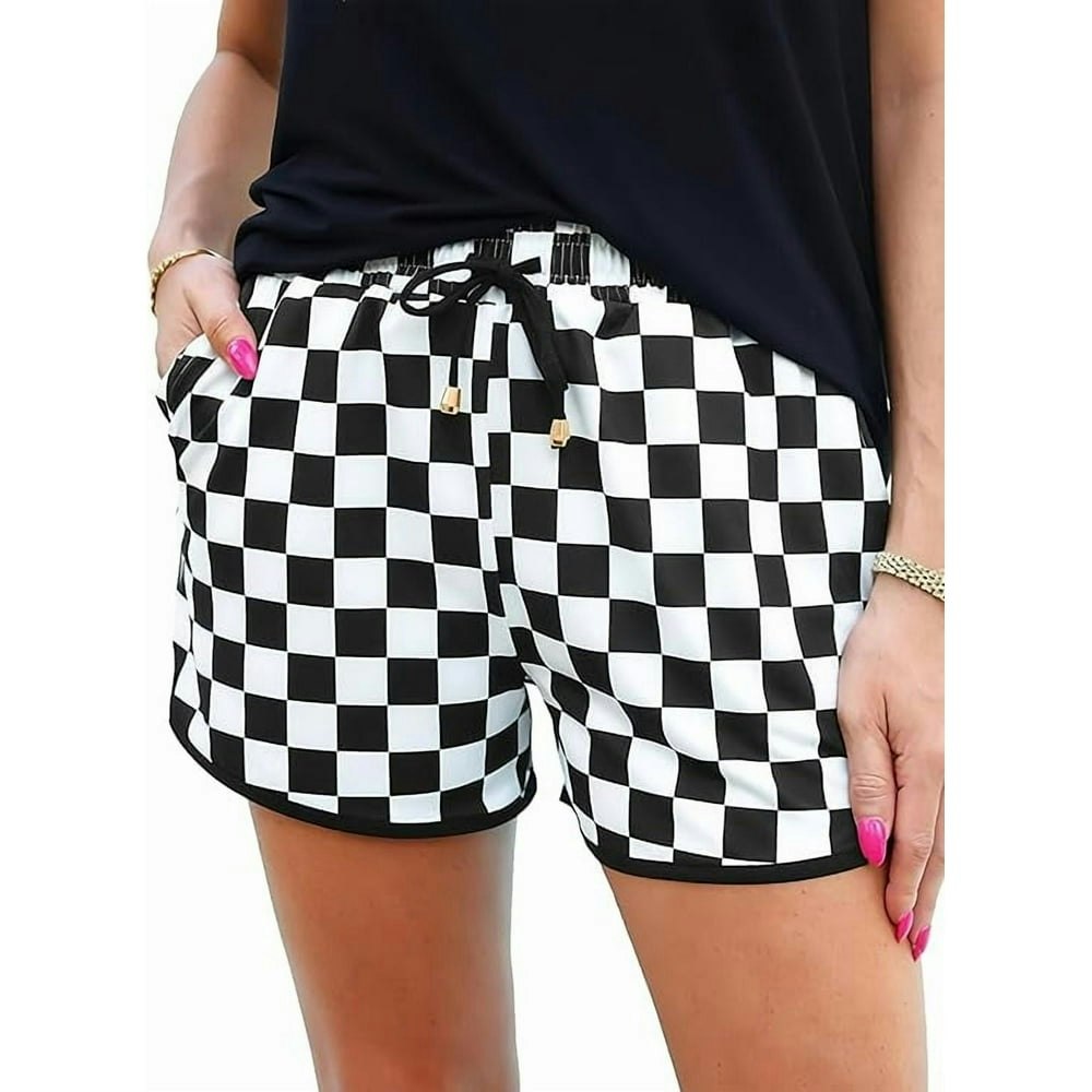 JWD Women's Plaid Drawstring Shorts: $14.99 JWD Women's Plaid Drawstring Shorts: $14.99
