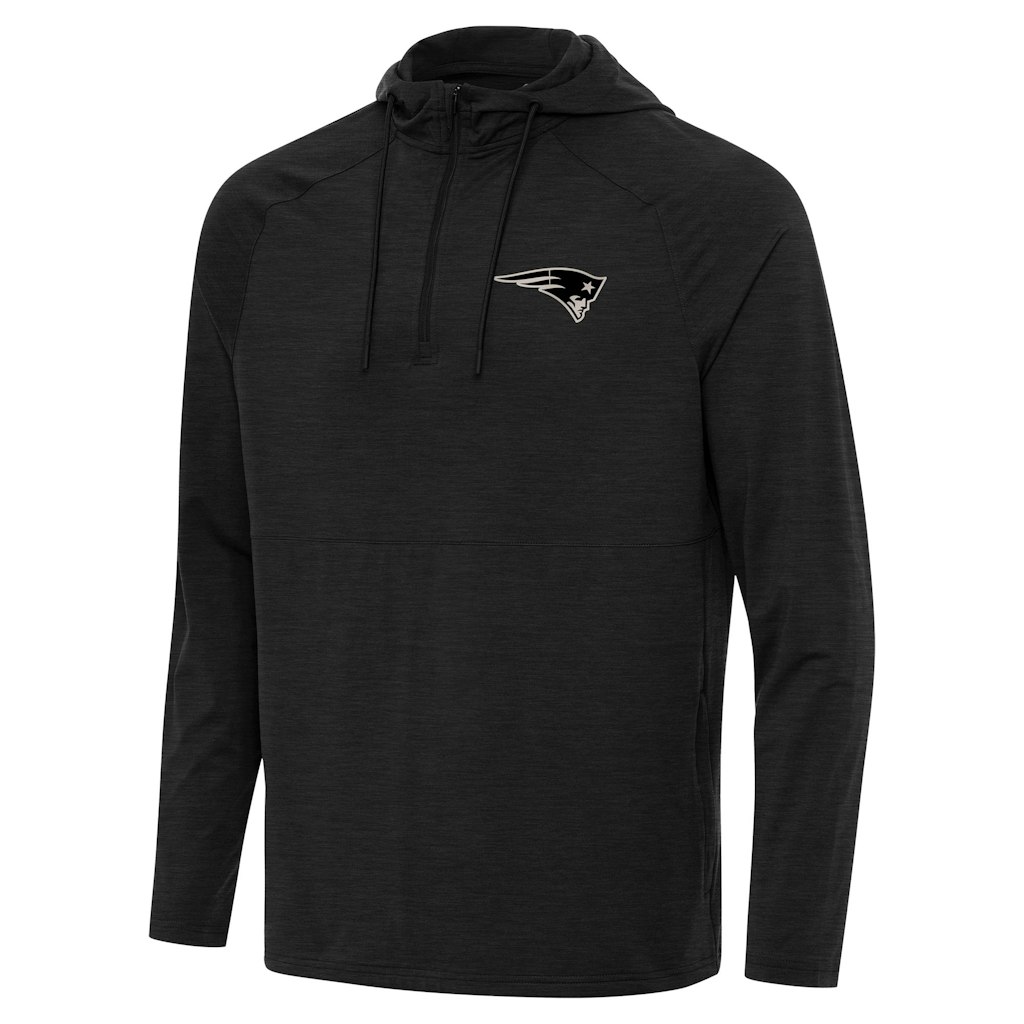 Men's Antigua New England Patriots Heather Black Spikes Quarter-Zip Hoodie: $114.99 Men's Antigua New England Patriots Heather Black Spikes Quarter-Zip Hoodie: $114.99