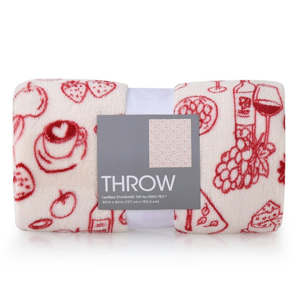 Dinner Table Icon Throw Blanket: $10