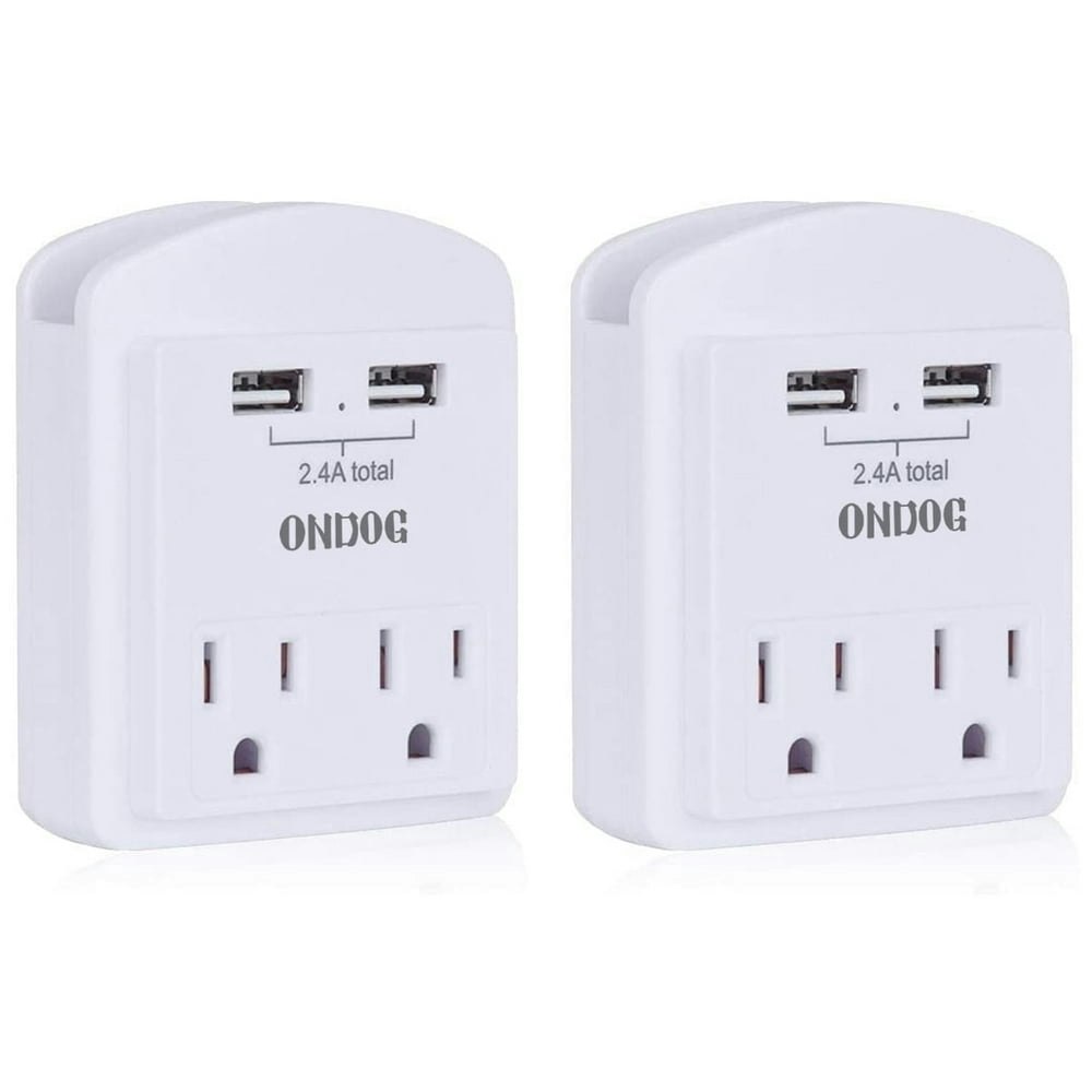 Ondog 2-Port USB Wall Charger Surge Protector 2-Pack: $11.99