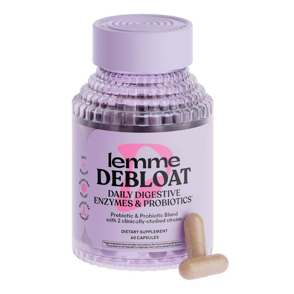 Lemme Debloat Probiotic and Enzyme Capsules 60-Count: $29.99