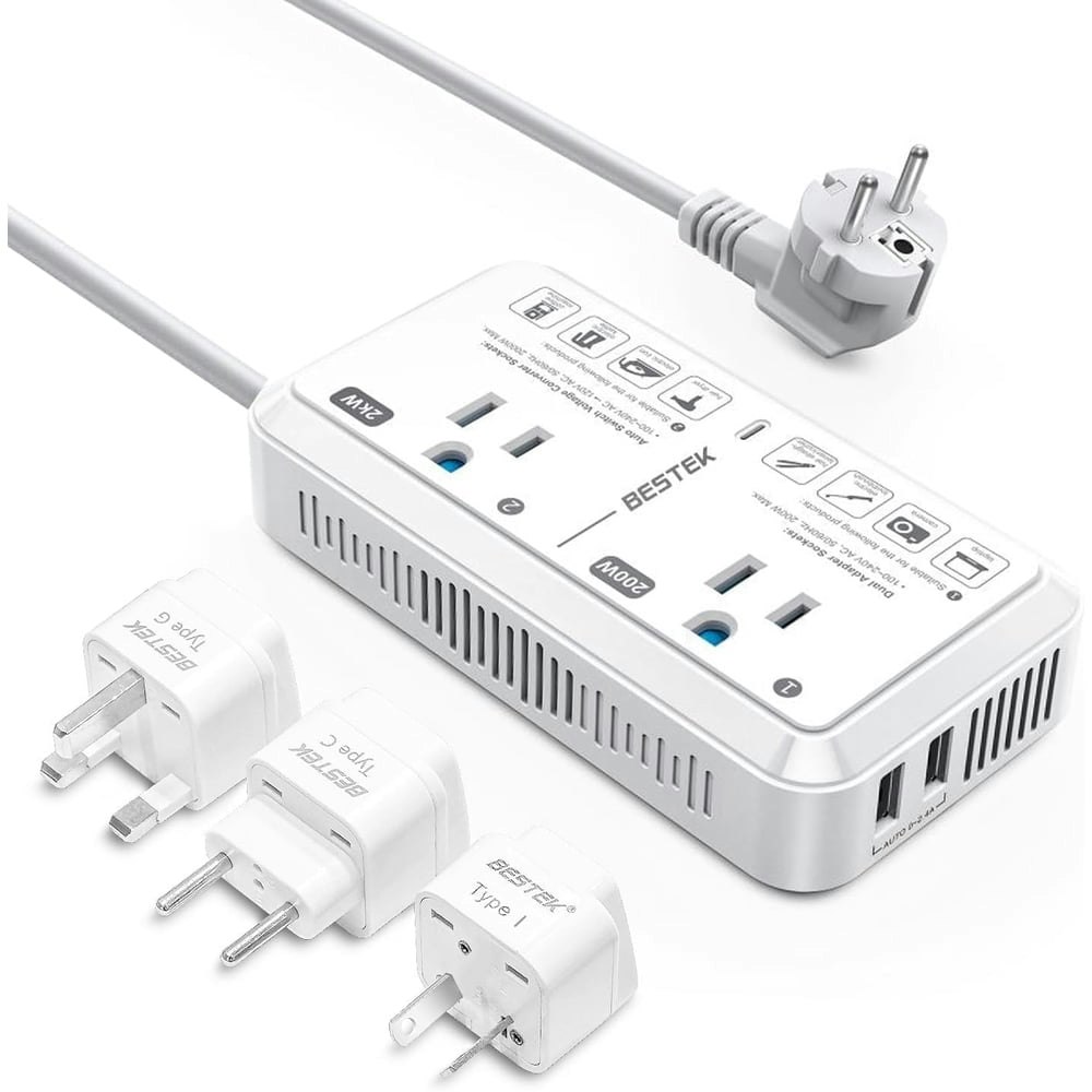 Bestek 2,000W 220V to 110V Travel Voltage Converter: $31.99 Bestek 2,000W 220V to 110V Travel Voltage Converter: $31.99