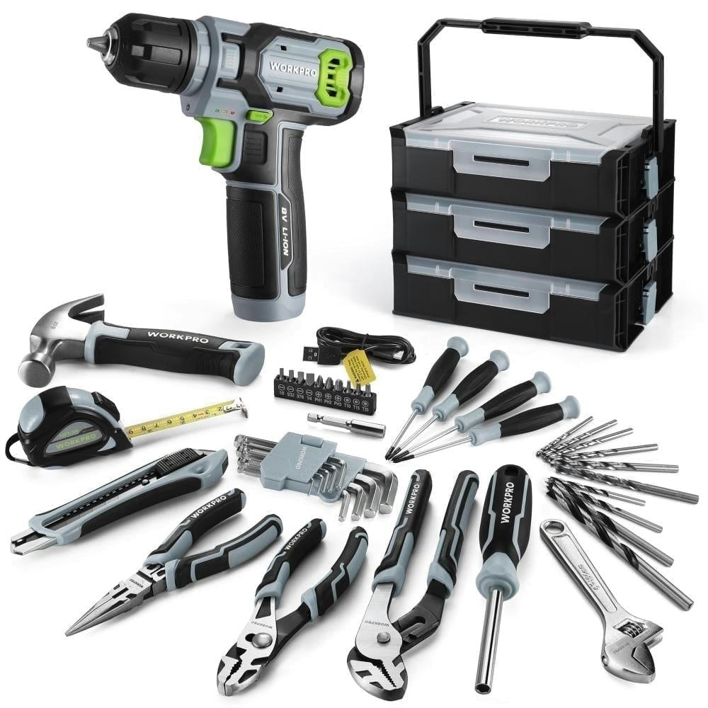 Workpro 43-Piece 8V Cordless Drill and Hand Tool Set: $52.99 Workpro 43-Piece 8V Cordless Drill and Hand Tool Set: $52.99