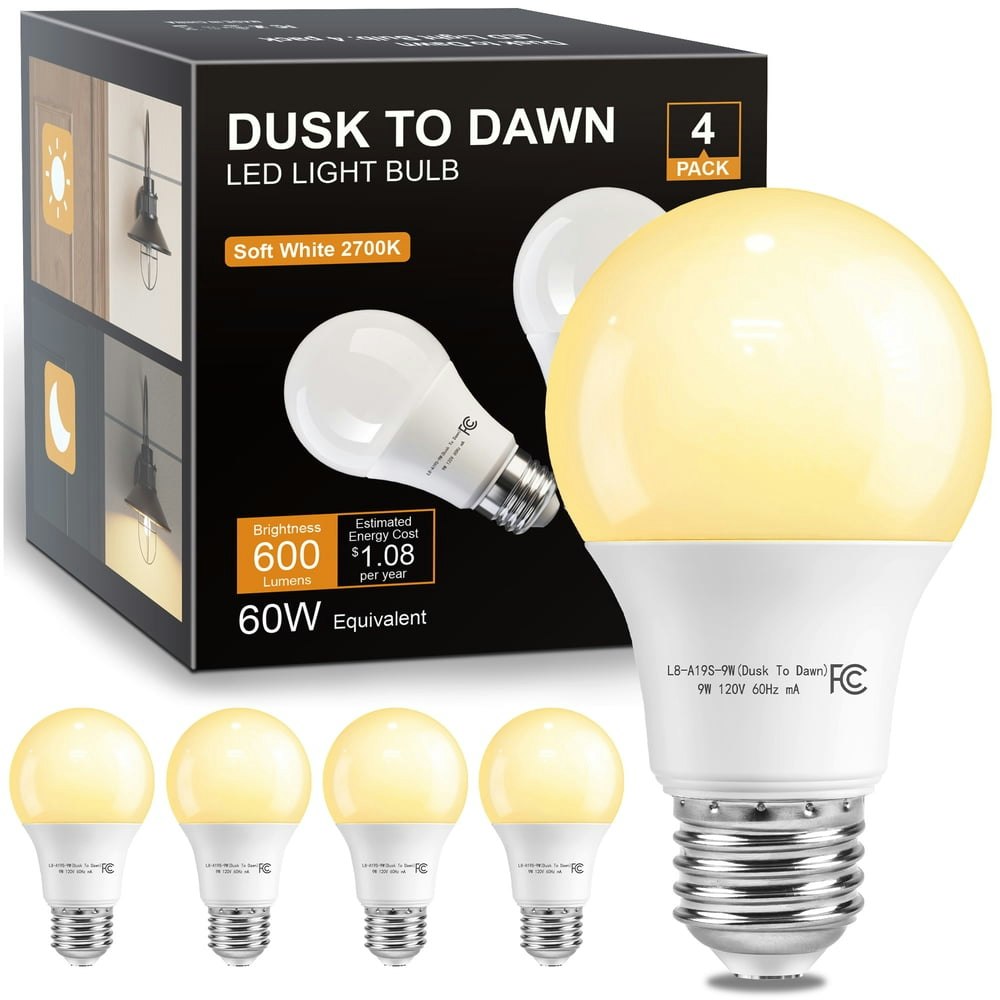 Daybetter Dusk to Dawn A19 LED Light Bulbs 4-Pack: $11.99 Daybetter Dusk to Dawn A19 LED Light Bulbs 4-Pack: $11.99
