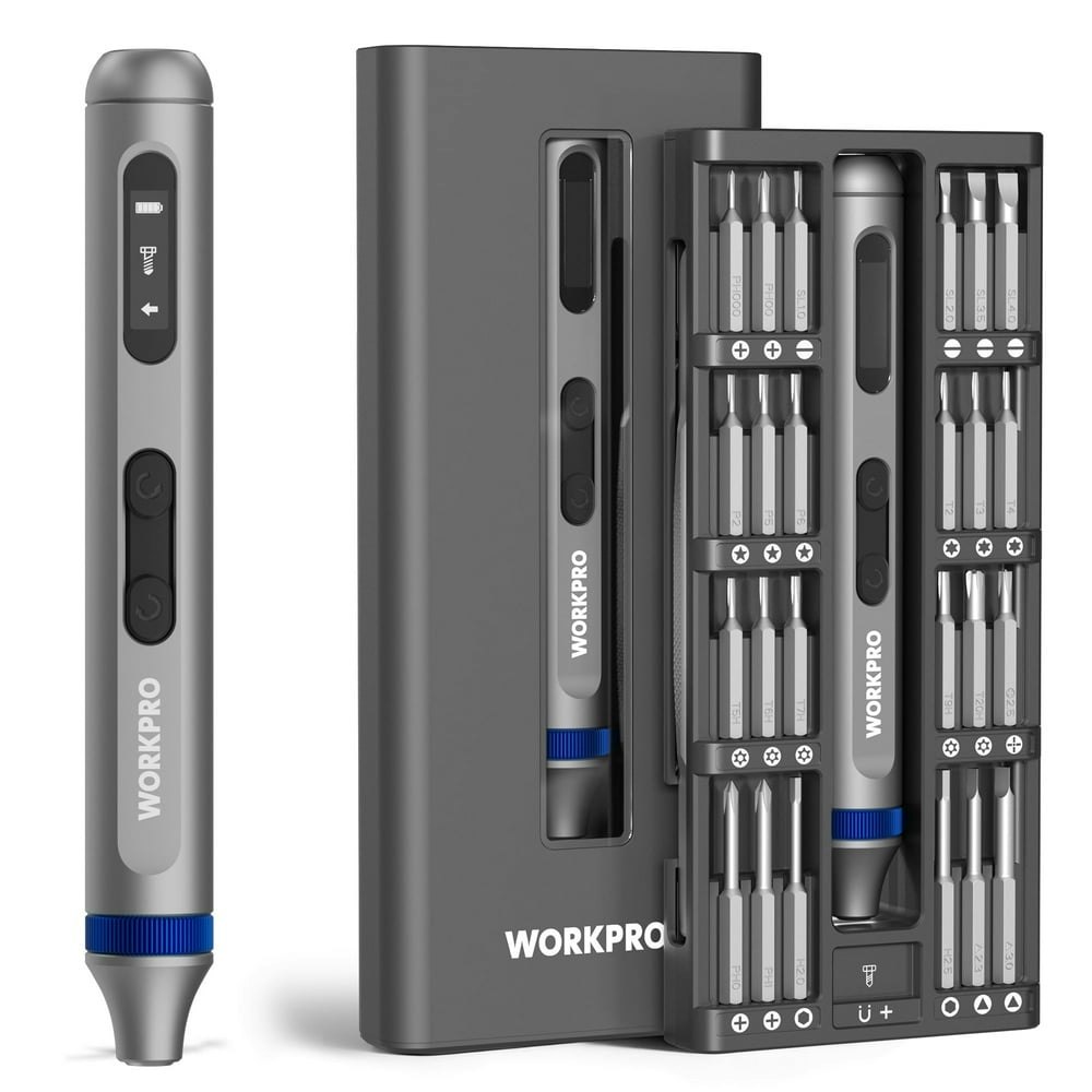 Workpro 3.7V 52-in-1 Electric Precision Screwdriver Set: $27.99
