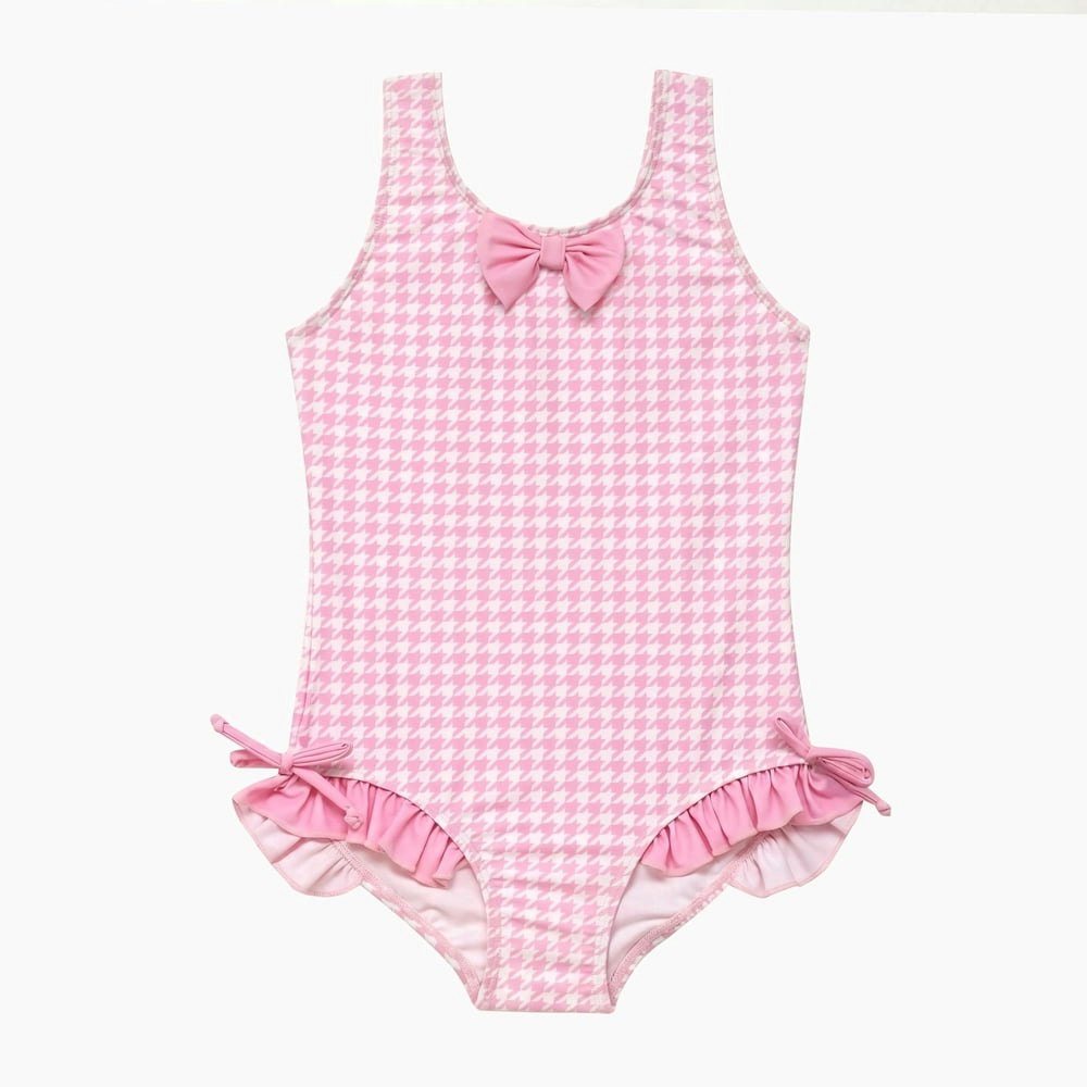 Nipaxo Girls One-Piece Houndstooth Swimsuit: $10 Nipaxo Girls One-Piece Houndstooth Swimsuit: $10