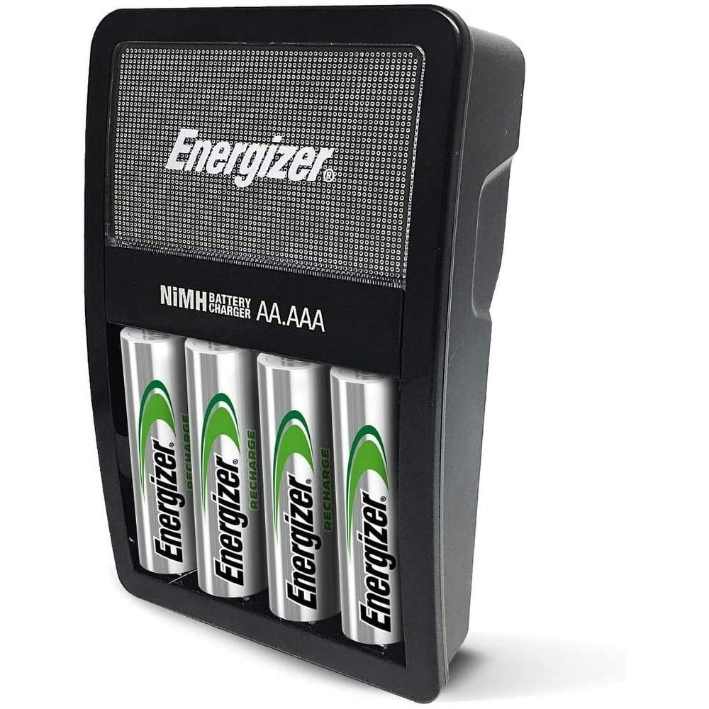Energizer Rechargeable AA and AAA Battery Charger with 4 AA NiMH Batteries: $21.99 Energizer Rechargeable AA and AAA Battery Charger with 4 AA NiMH Batteries: $21.99