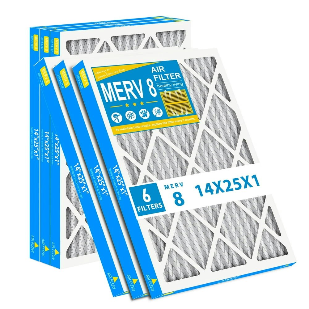 AMI Parts 14x25x1 MERV 8 Pleated HVAC Furnace Air Filter 6-Pack: $32.39 AMI Parts 14x25x1 MERV 8 Pleated HVAC Furnace Air Filter 6-Pack: $32.39