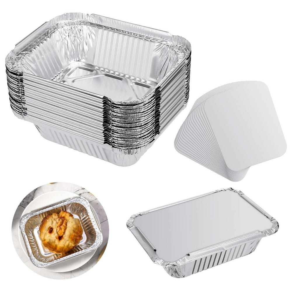 Knowbie 40-Pack 5" x 4" 1lb Disposable Aluminum Foil Pans with Lids: $8.69 Knowbie 40-Pack 5" x 4" 1lb Disposable Aluminum Foil Pans with Lids: $8.69