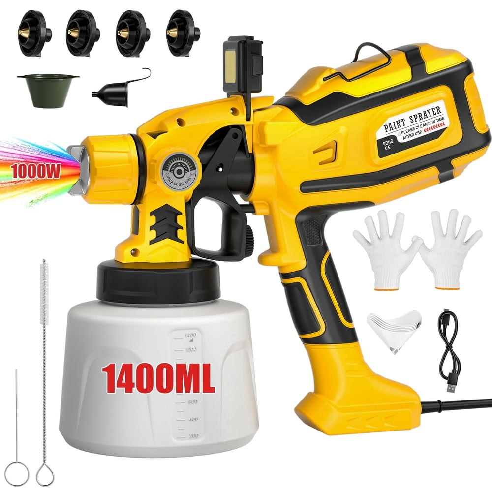Mr IRONSTONE 1,000W HVLP Electric Paint Sprayer: $39.99 Mr IRONSTONE 1,000W HVLP Electric Paint Sprayer: $39.99