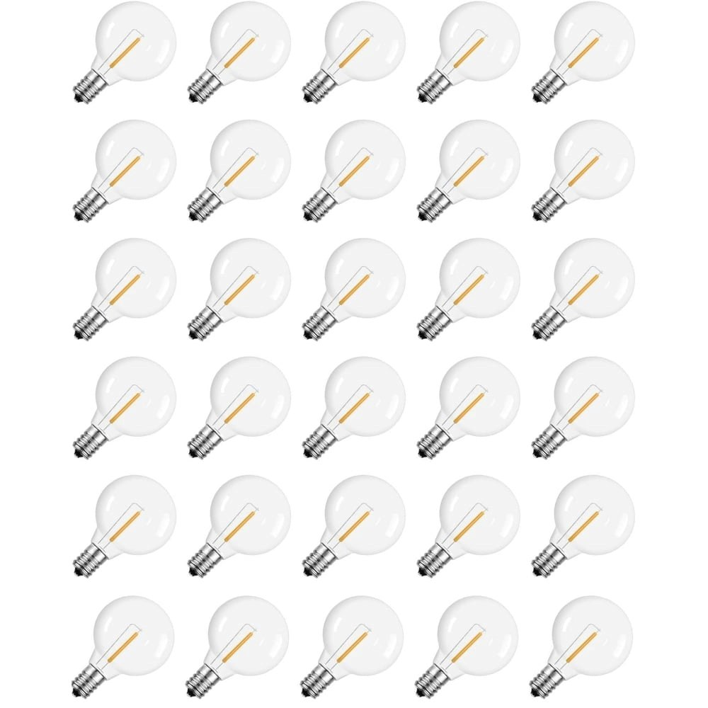 G40 1W E12 2200K Dimmable Edison Replacement Light Bulbs 30-Pack: $16.98 G40 1W E12 2200K Dimmable Edison Replacement Light Bulbs 30-Pack: $16.98