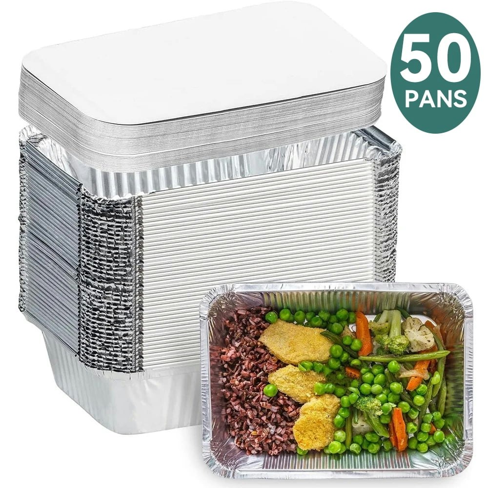 Aluminum Foil Baking Pans with Lids 50-Pack: $18.56 Aluminum Foil Baking Pans with Lids 50-Pack: $18.56
