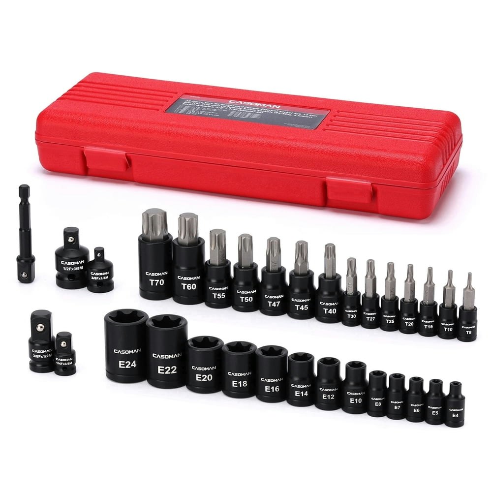 Casoman 32-Piece Torx and E-Torx Bit Socket Set: $25.97 Casoman 32-Piece Torx and E-Torx Bit Socket Set: $25.97