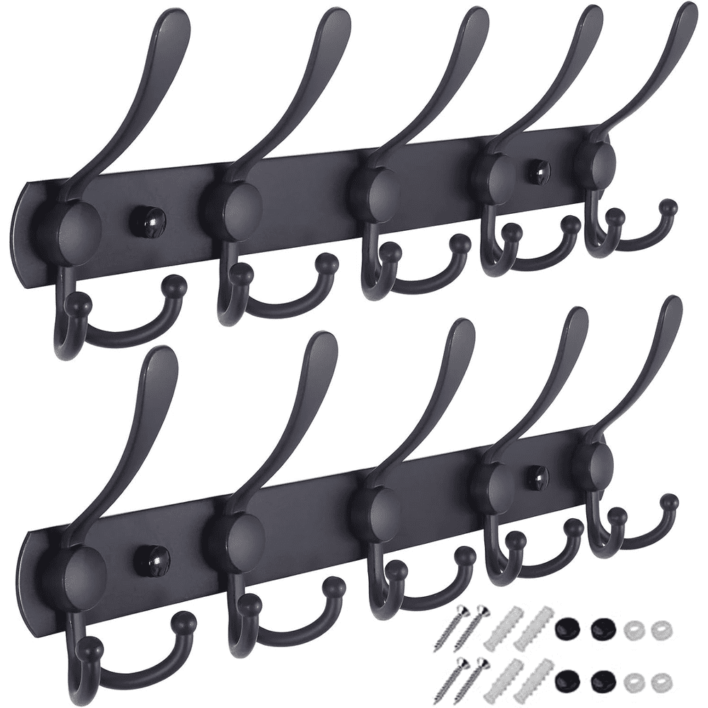 Wall-Mounted Stainless Steel Coat Rack 2-Pack: $15.99 Wall-Mounted Stainless Steel Coat Rack 2-Pack: $15.99