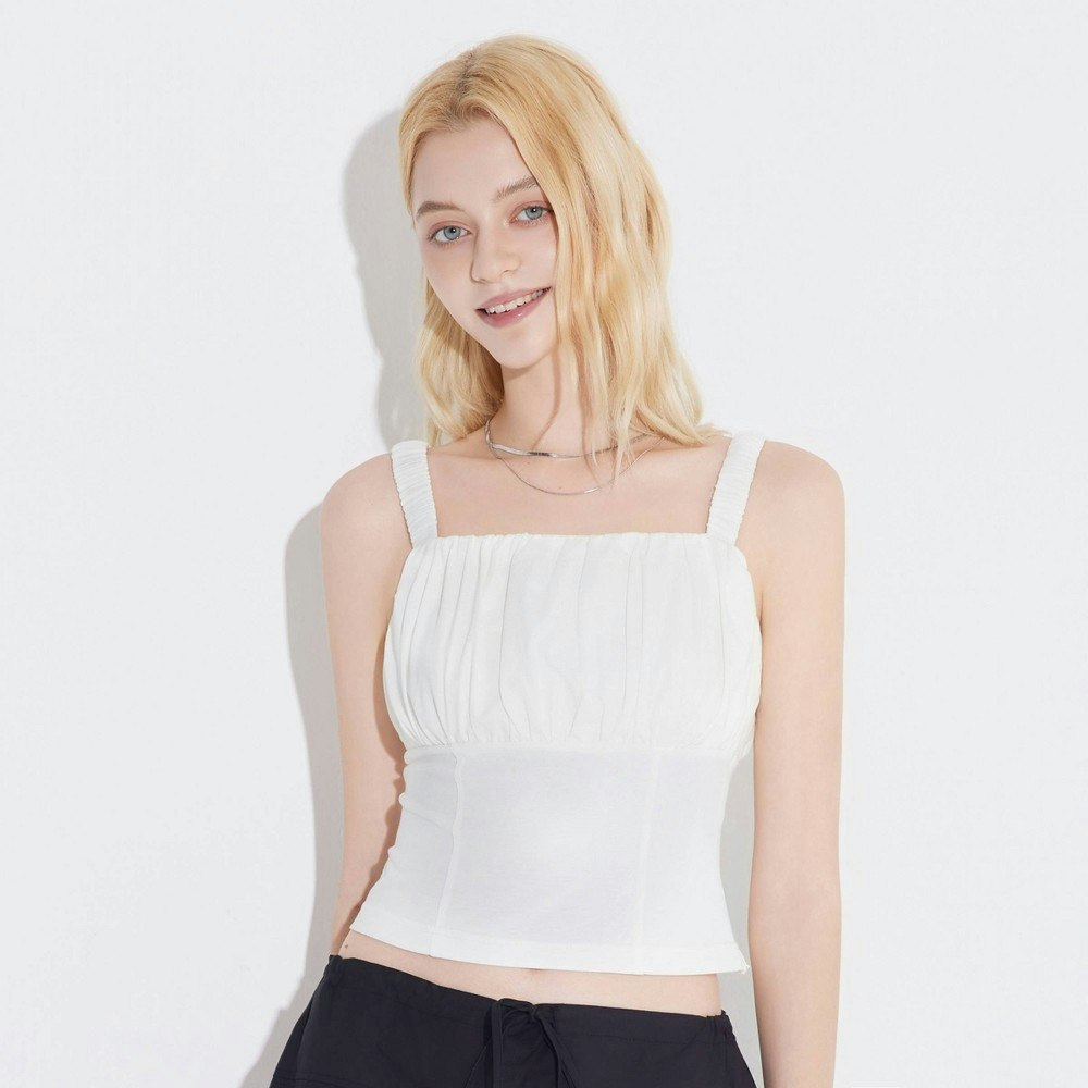 Wild Fable Women's Slim Fit Ruched Bodice Cami: $28 Wild Fable Women's Slim Fit Ruched Bodice Cami: $28