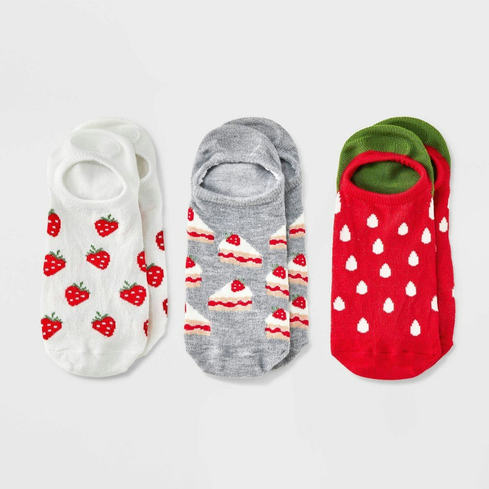 Women's Strawberry Liner Socks 3-Pack: $8 Women's Strawberry Liner Socks 3-Pack: $8