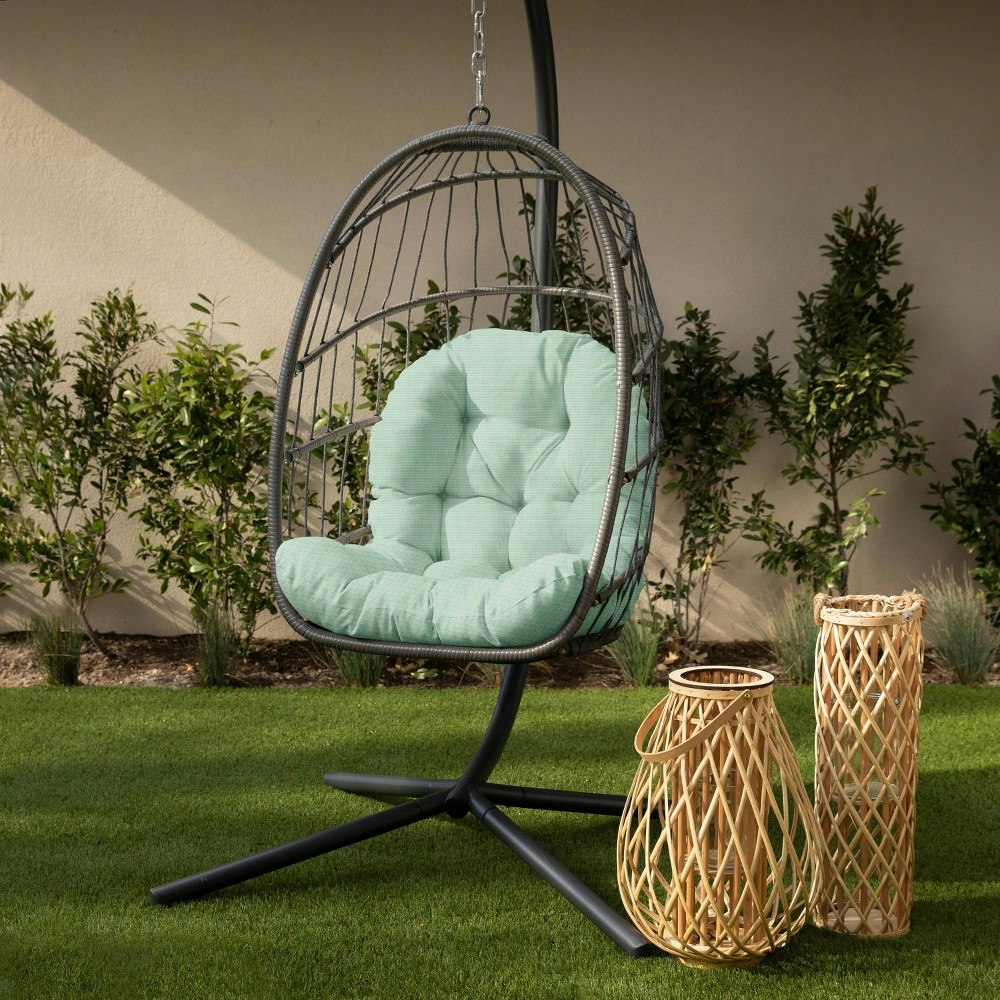 Sorra Home 44" x 27" x 4" Sunbrella Outdoor Egg Chair Cushion: $140.99 Sorra Home 44" x 27" x 4" Sunbrella Outdoor Egg Chair Cushion: $140.99