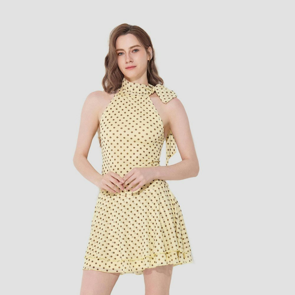 Wild Fable Women's Polka Dot A-Line Scarf Dress: $35 Wild Fable Women's Polka Dot A-Line Scarf Dress: $35