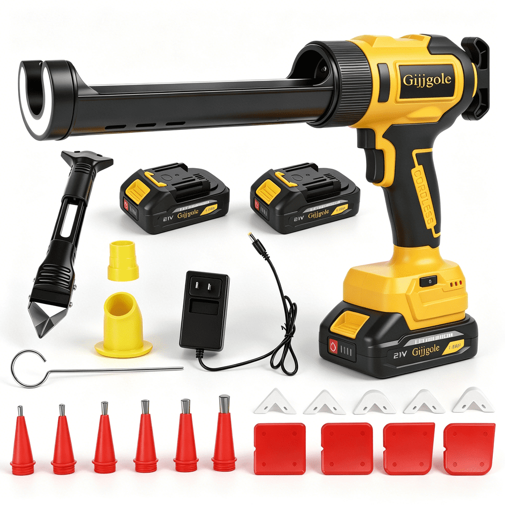 Gijjgole 10-Oz Cordless Electric Caulking Gun 2-Battery Kit: $49.99 Gijjgole 10-Oz Cordless Electric Caulking Gun 2-Battery Kit: $49.99