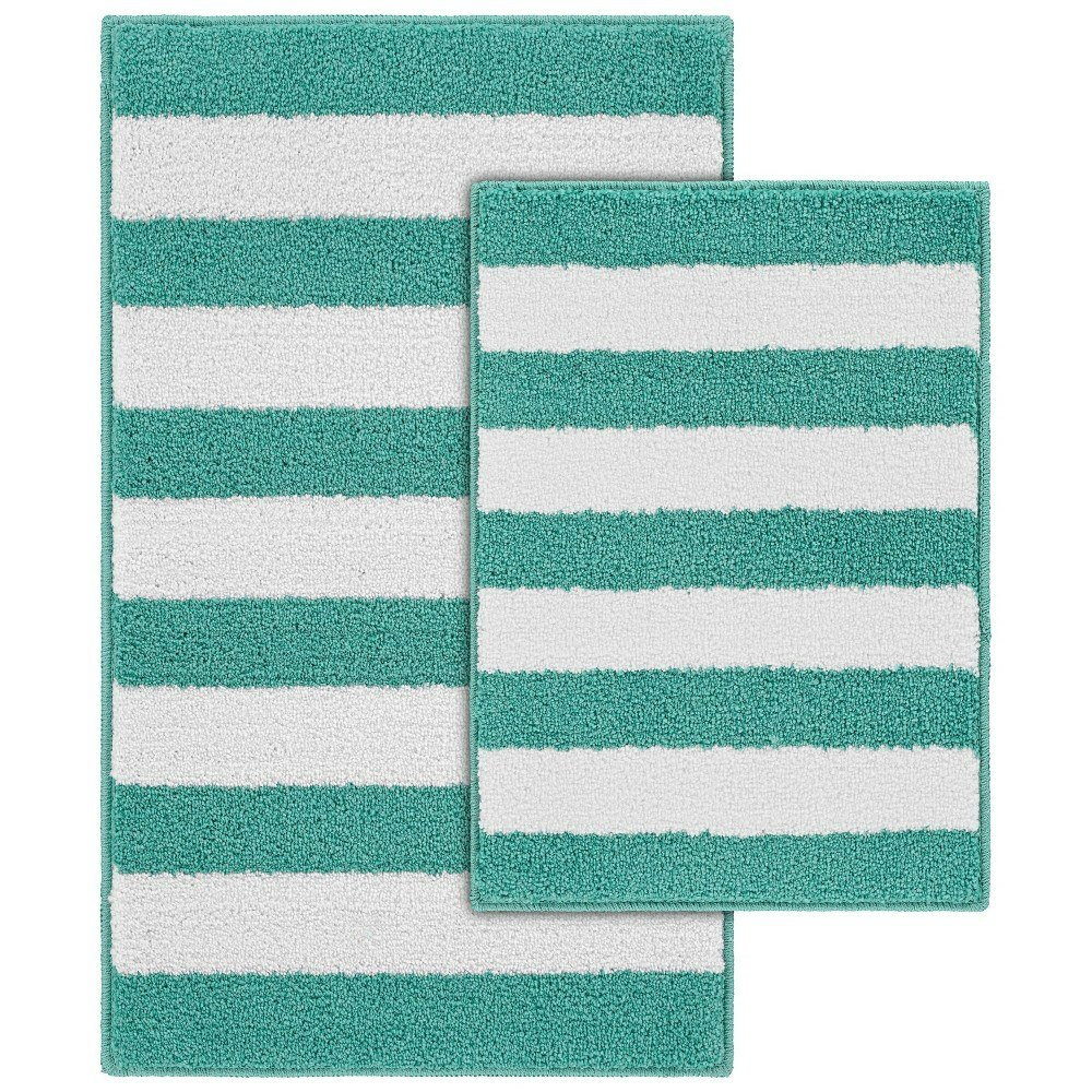 Garland Rug 2-Piece Striped Bathroom Rug Set: $27.99
