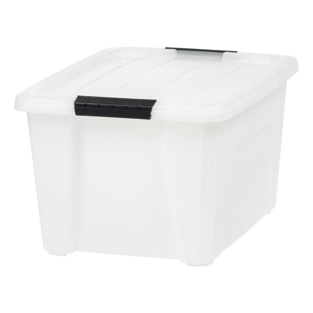 Iris 32-quart Stack and Pull Storage Bin with Lid: $9.49 Iris 32-quart Stack and Pull Storage Bin with Lid: $9.49