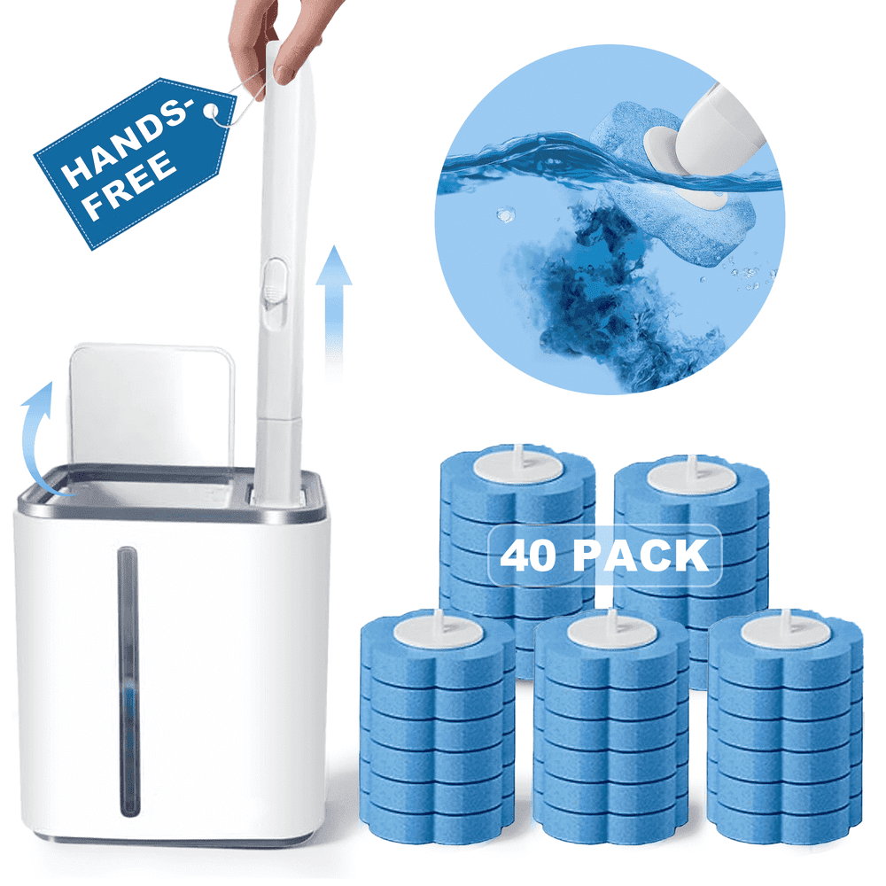Disposable Toilet Bowl Brush Cleaning System with 40 Refills: $17.99