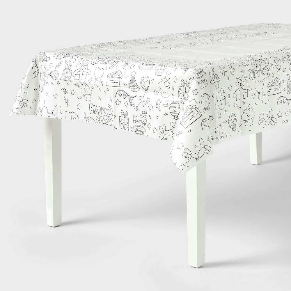 Spritz Happy Birthday Color Your Own Table Cover: $3 Spritz Happy Birthday Color Your Own Table Cover: $3