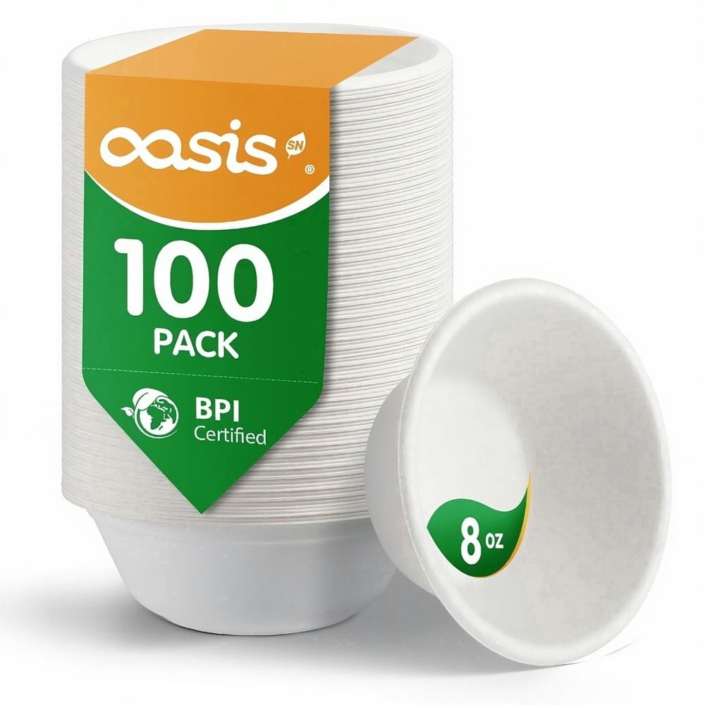 OasisSN 8-oz. Disposable Paper Bowls 100-Count: $16.19