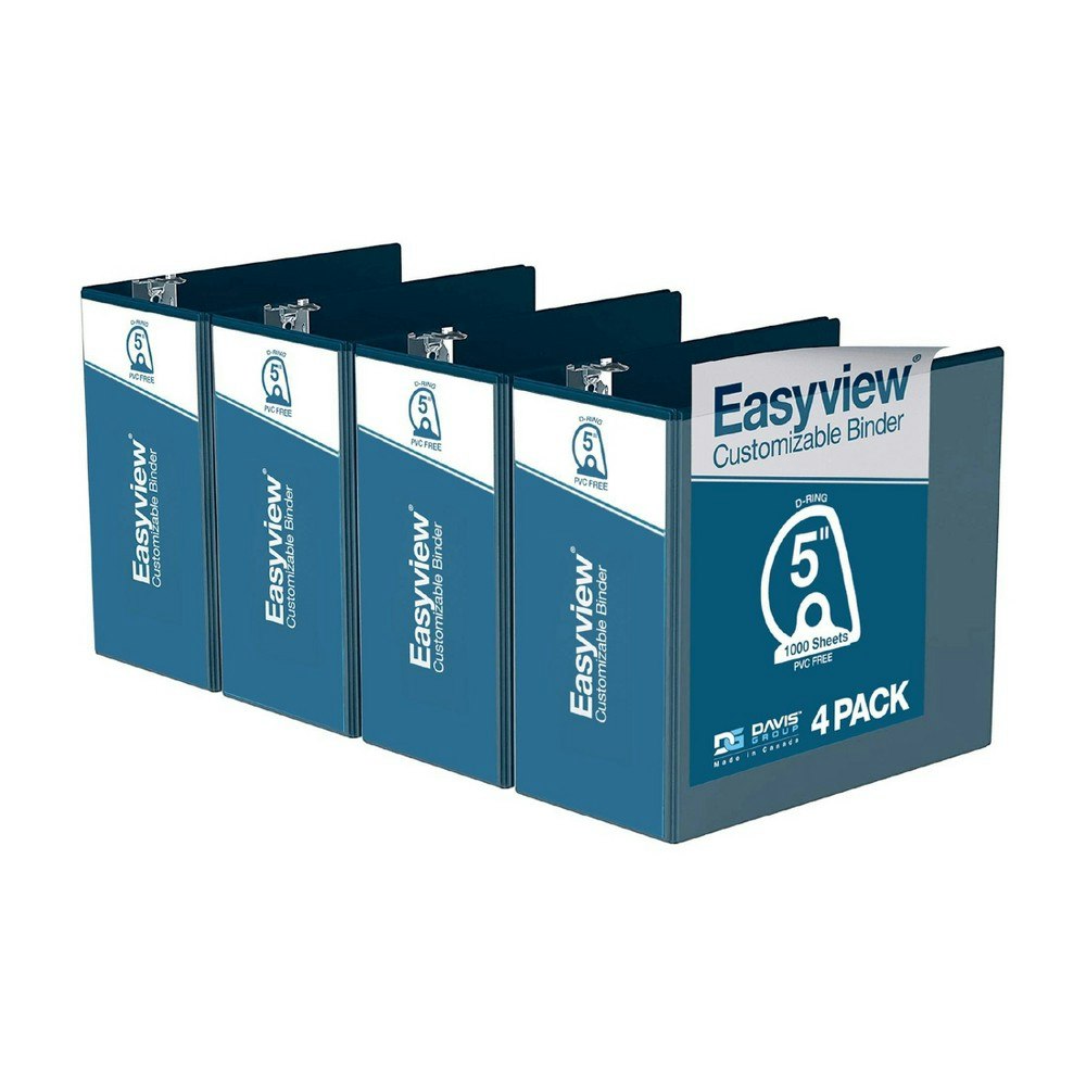 Easyview 5-Inch Angle D-Ring Binder 4-Pack: $64.99 Easyview 5-Inch Angle D-Ring Binder 4-Pack: $64.99