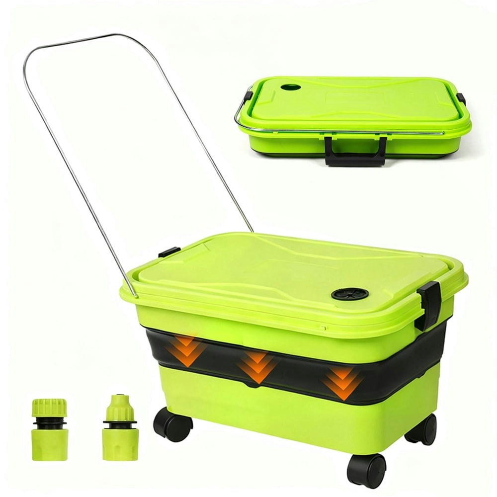 5.8-Gallon Collapsible Bucket with Wheels and Drain Plug: $35.35 5.8-Gallon Collapsible Bucket with Wheels and Drain Plug: $35.35