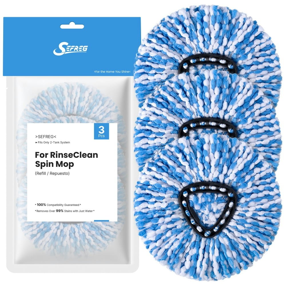 O-Cedar RinseClean Compatible Spin Mop Head Refills 3-Pack: $12.39