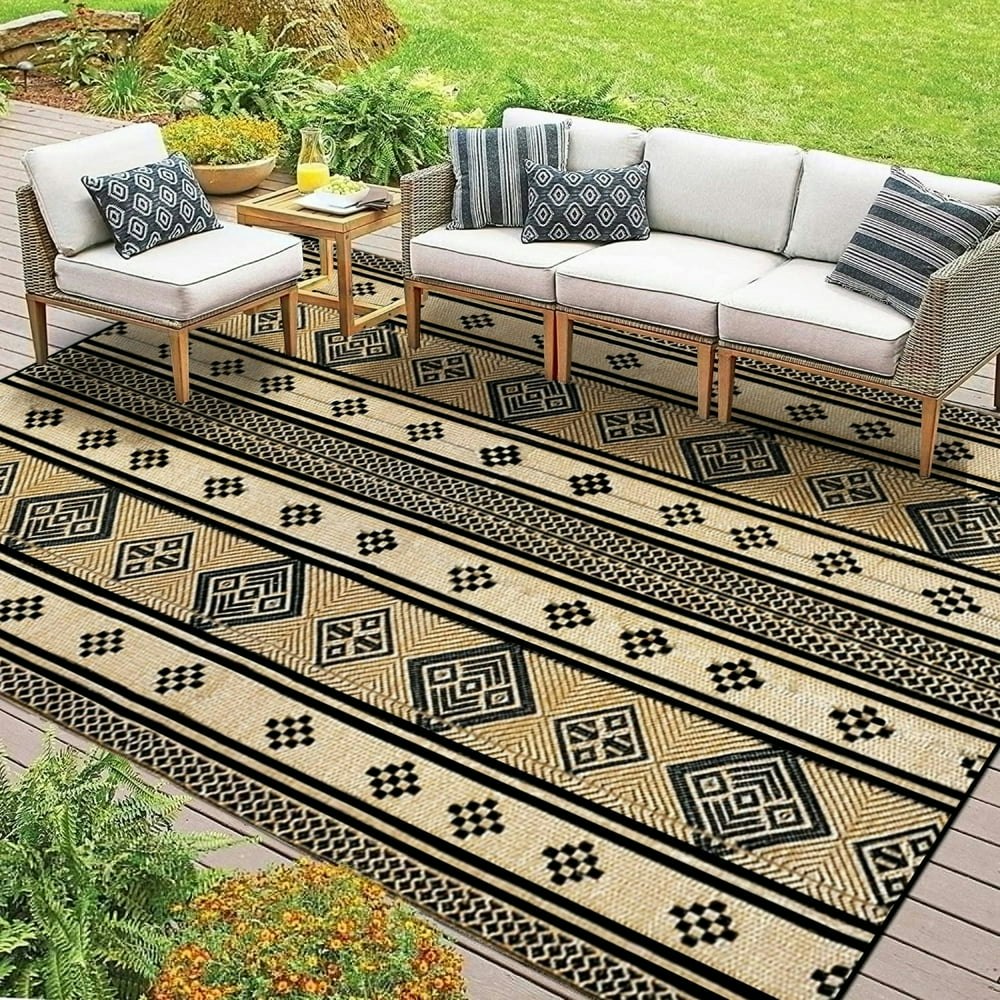 Yamaziot 6'x9' Waterproof Reversible Outdoor Rug: $35.99 Yamaziot 6'x9' Waterproof Reversible Outdoor Rug: $35.99