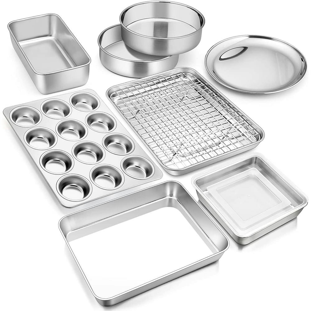 Vesteel Stainless Steel Baking Pan 10-Piece Set: $51.99 Vesteel Stainless Steel Baking Pan 10-Piece Set: $51.99