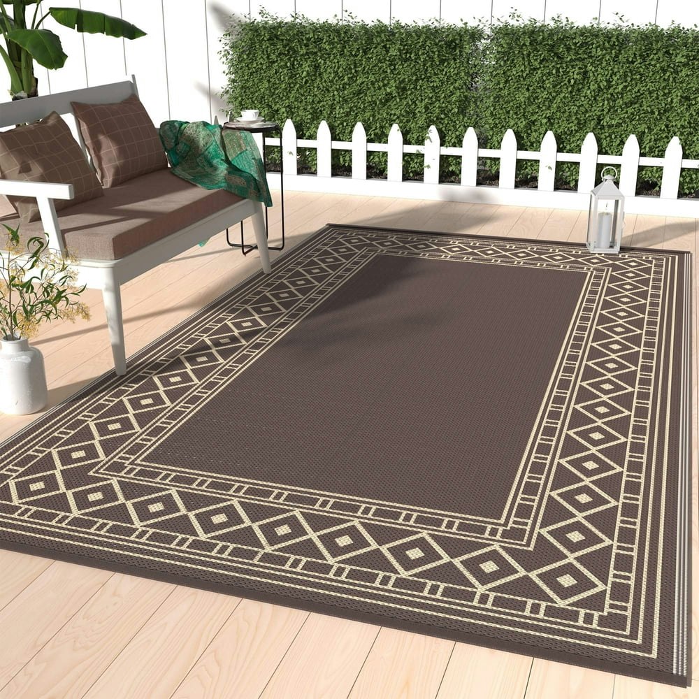 Deorab 6'x9' Reversible Plastic Outdoor Patio Rug: $39.99 Deorab 6'x9' Reversible Plastic Outdoor Patio Rug: $39.99