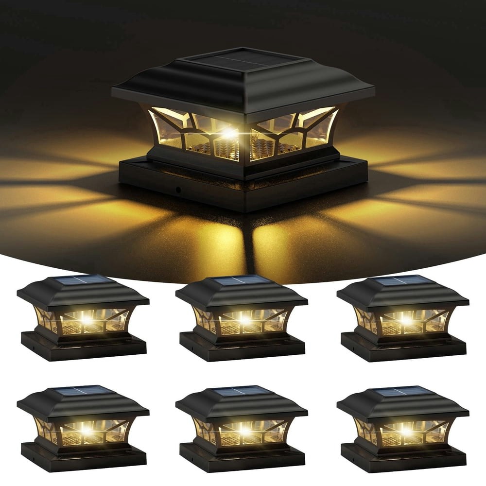 Solar Fence Post Cap Lights 6-Pack: $45.99