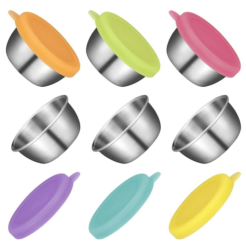 Aowoo 1.6oz Stainless Steel Condiment Containers 6-Pack: $9.99 Aowoo 1.6oz Stainless Steel Condiment Containers 6-Pack: $9.99