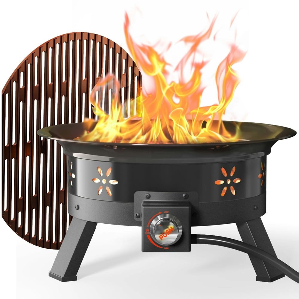 Philergo 19-inch Portable Gas Fire Pit and Grill: $139.89 Philergo 19-inch Portable Gas Fire Pit and Grill: $139.89