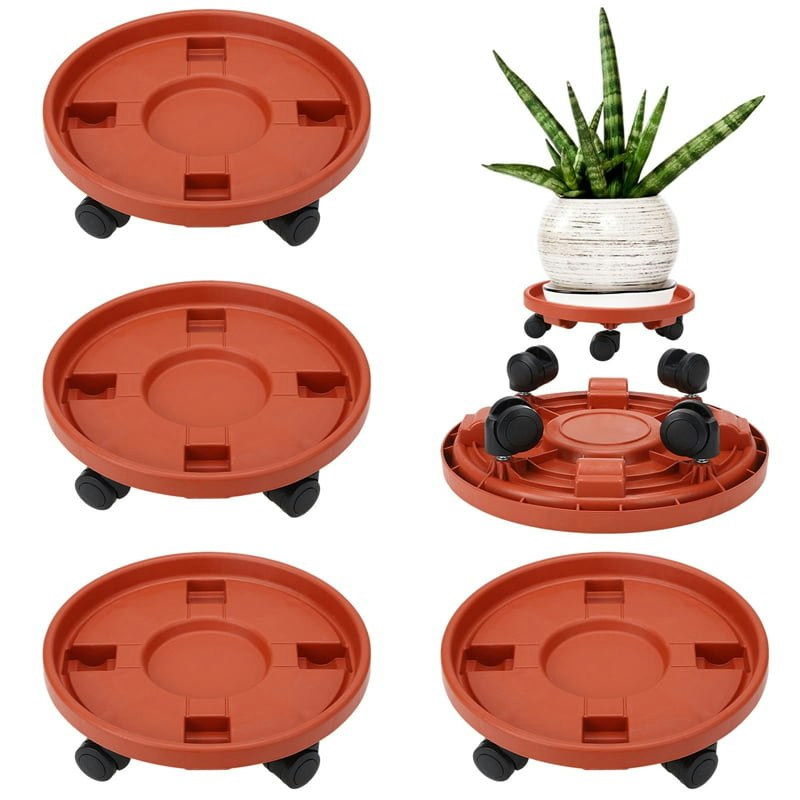 Topjuju 12-inch Plant Caddy with Wheels 4-Pack: $18.90 Topjuju 12-inch Plant Caddy with Wheels 4-Pack: $18.90