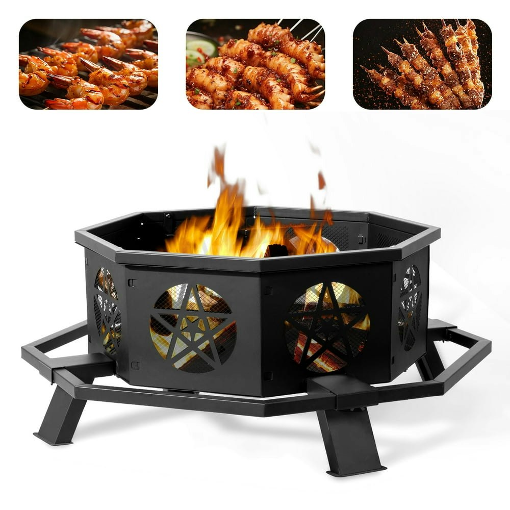 Ktaxon 43-inch Octagonal Wood Burning Fire Pit: $88.99 Ktaxon 43-inch Octagonal Wood Burning Fire Pit: $88.99