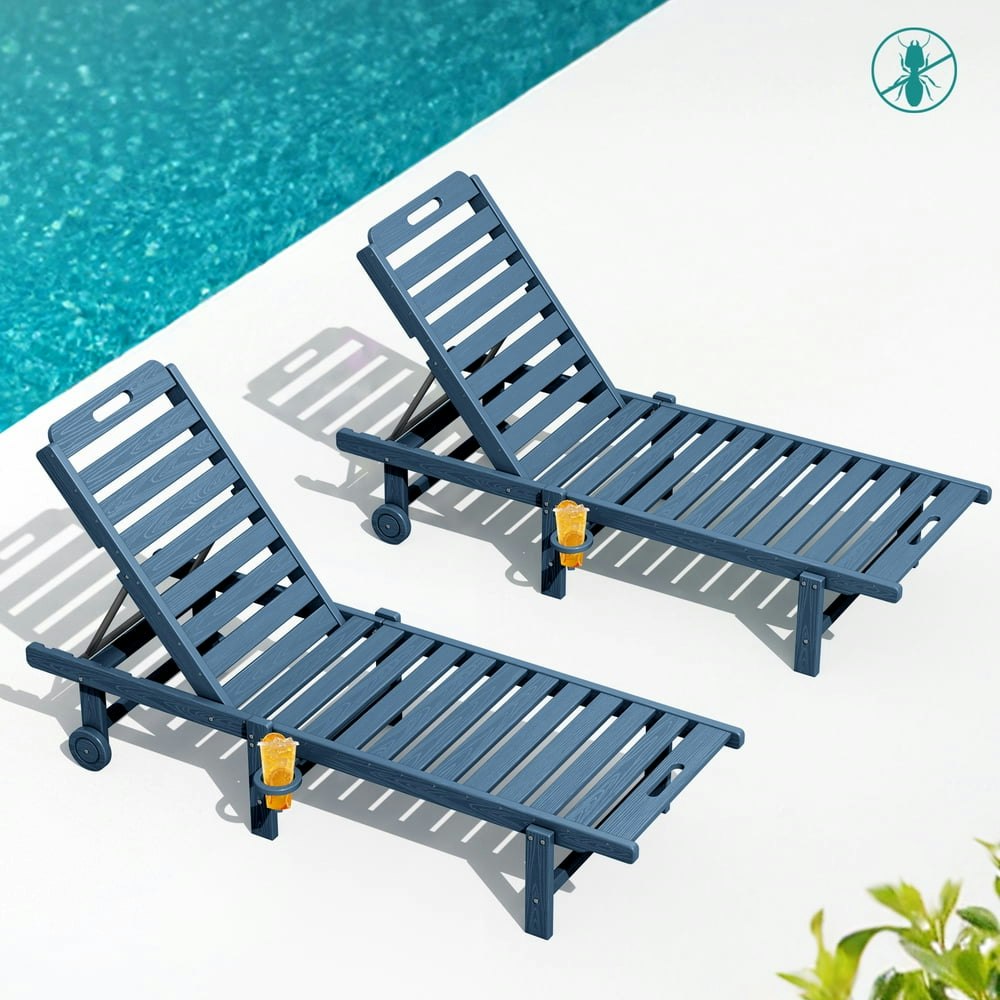 Serwall Adjustable Outdoor Chaise Lounge 2-Pack: $209.99 Serwall Adjustable Outdoor Chaise Lounge 2-Pack: $209.99