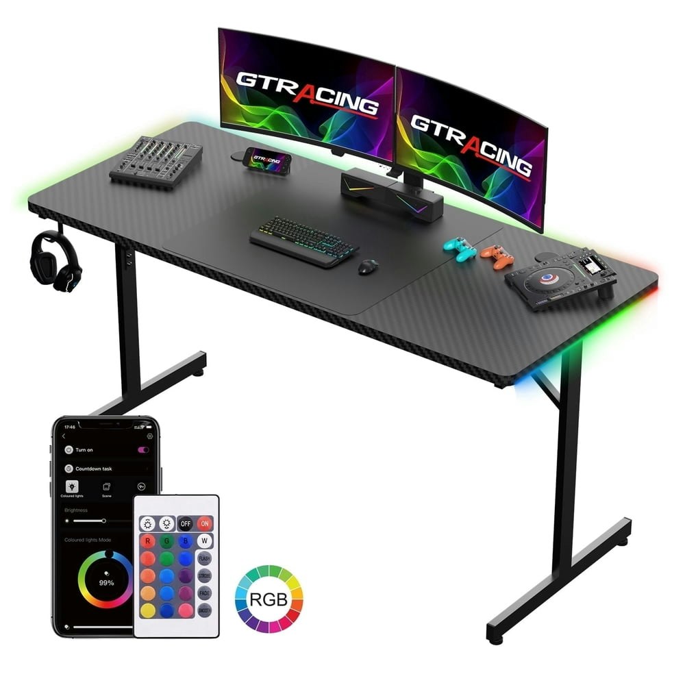 GTPLAYER 55-inch RGB Gaming Desk: $64.56 GTPLAYER 55-inch RGB Gaming Desk: $64.56