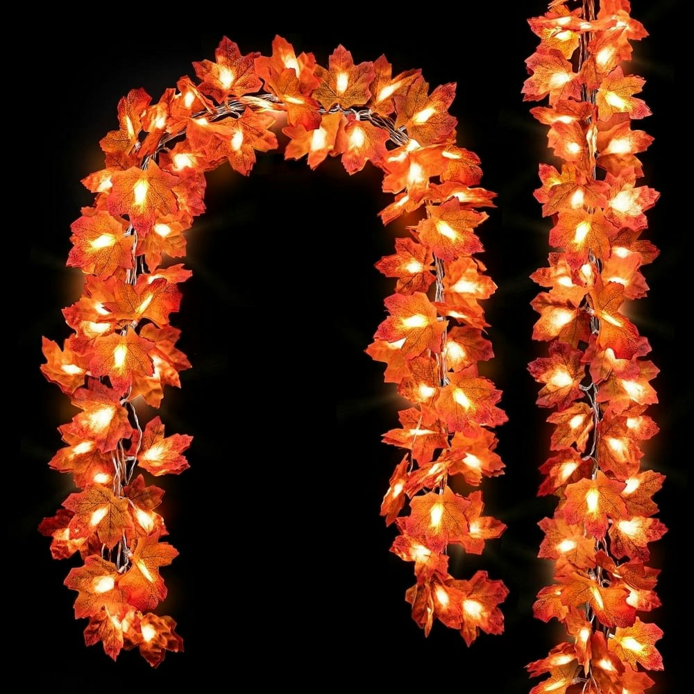 Scidweet 30-Foot 60-LED Maple Leaf String Lights 3-Pack: $16.99 Scidweet 30-Foot 60-LED Maple Leaf String Lights 3-Pack: $16.99