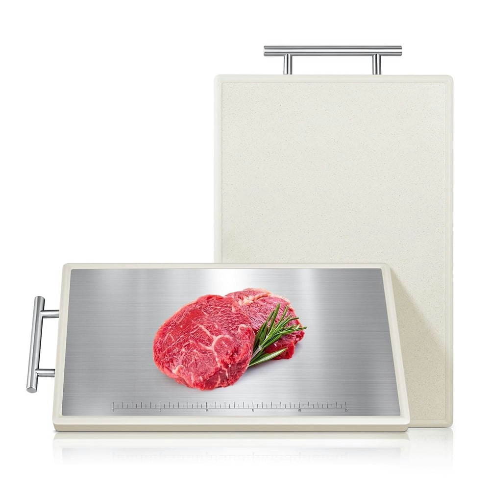 Tinana 16x10-inch Double-Sided Stainless Steel Cutting Board: $17.99 Tinana 16x10-inch Double-Sided Stainless Steel Cutting Board: $17.99