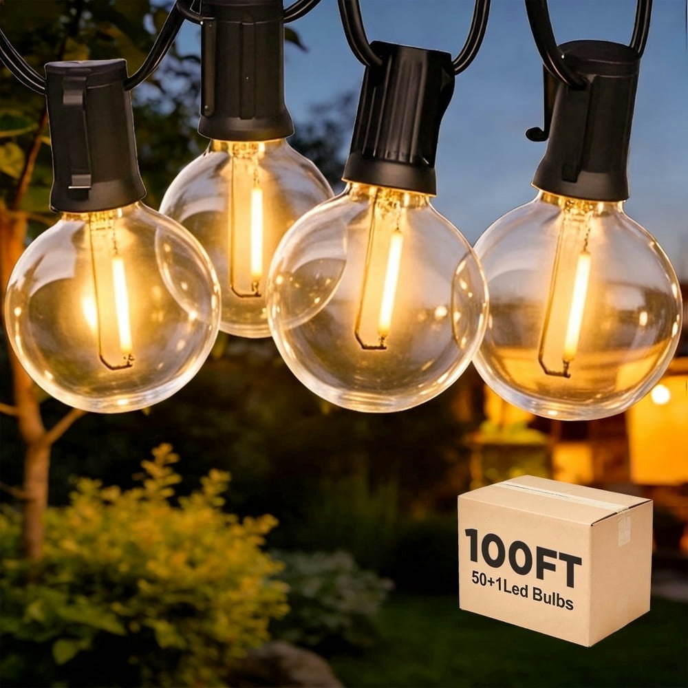 Outdoor String Lights 100-Foot 50-Bulb Set: $55.99 Outdoor String Lights 100-Foot 50-Bulb Set: $55.99