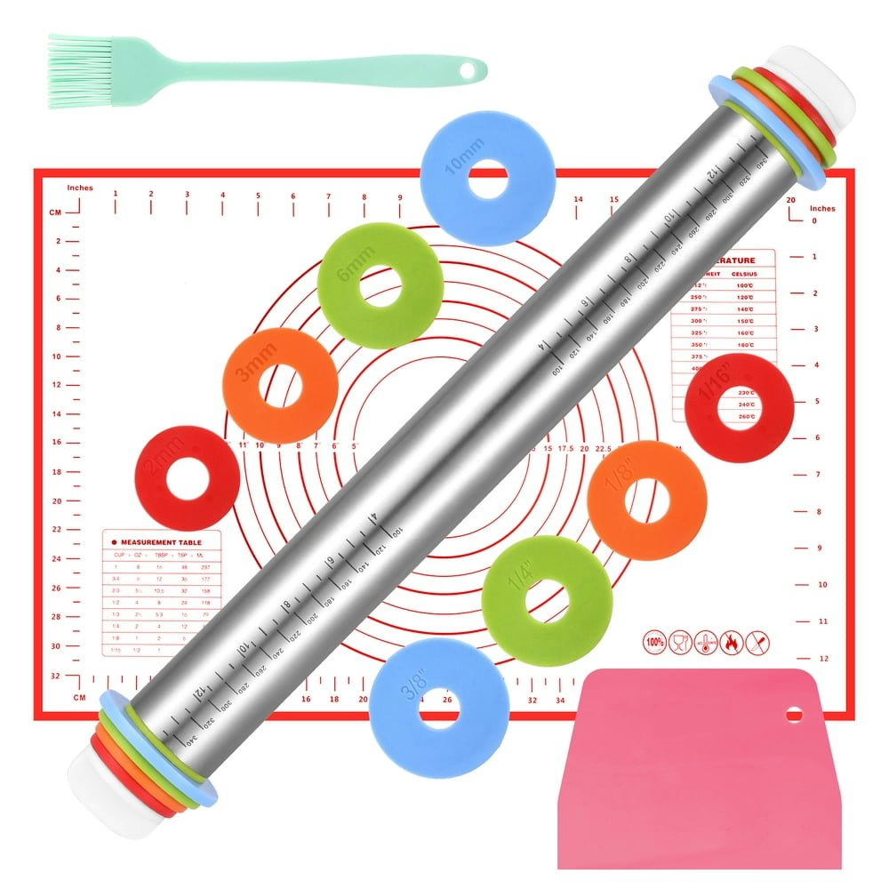 Topekada 17-Inch Adjustable Rolling Pin and Pastry Mat Set: $13.04 Topekada 17-Inch Adjustable Rolling Pin and Pastry Mat Set: $13.04