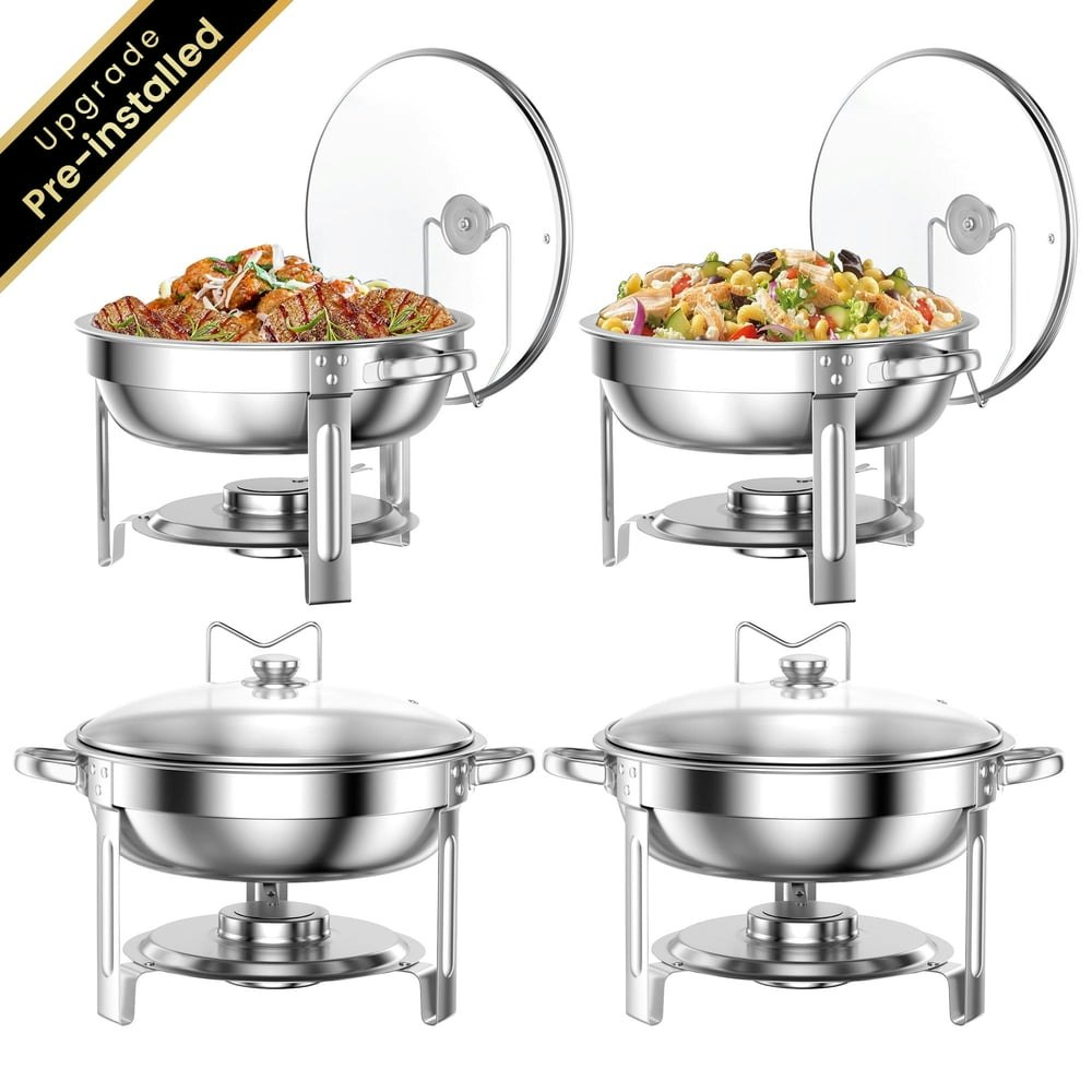 Tinana 5-Quart Stainless Steel Chafing Dish 4-Pack: $85.99 Tinana 5-Quart Stainless Steel Chafing Dish 4-Pack: $85.99