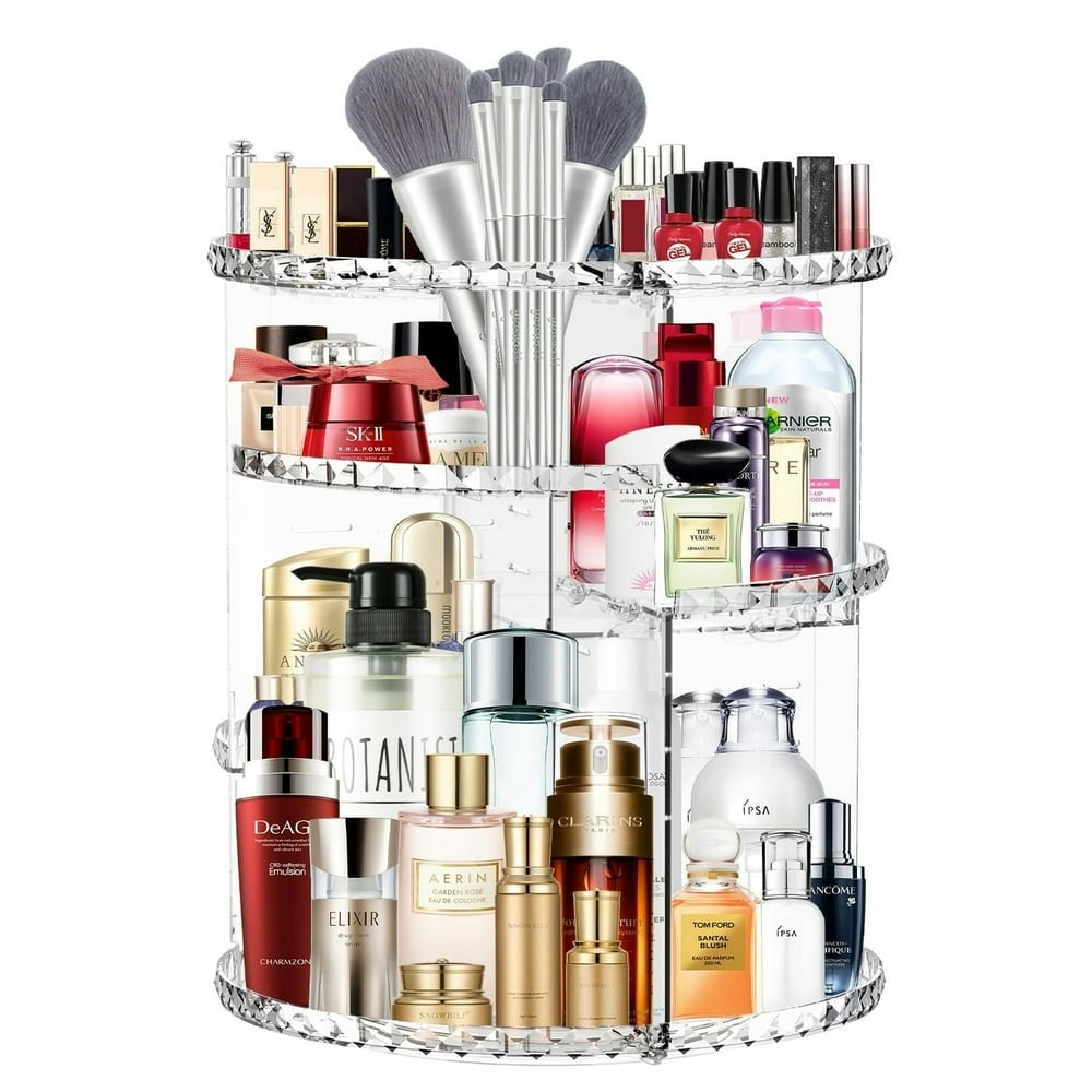 Rotating Cosmetic Organizer with 4 Adjustable Trays: $17.09 Rotating Cosmetic Organizer with 4 Adjustable Trays: $17.09
