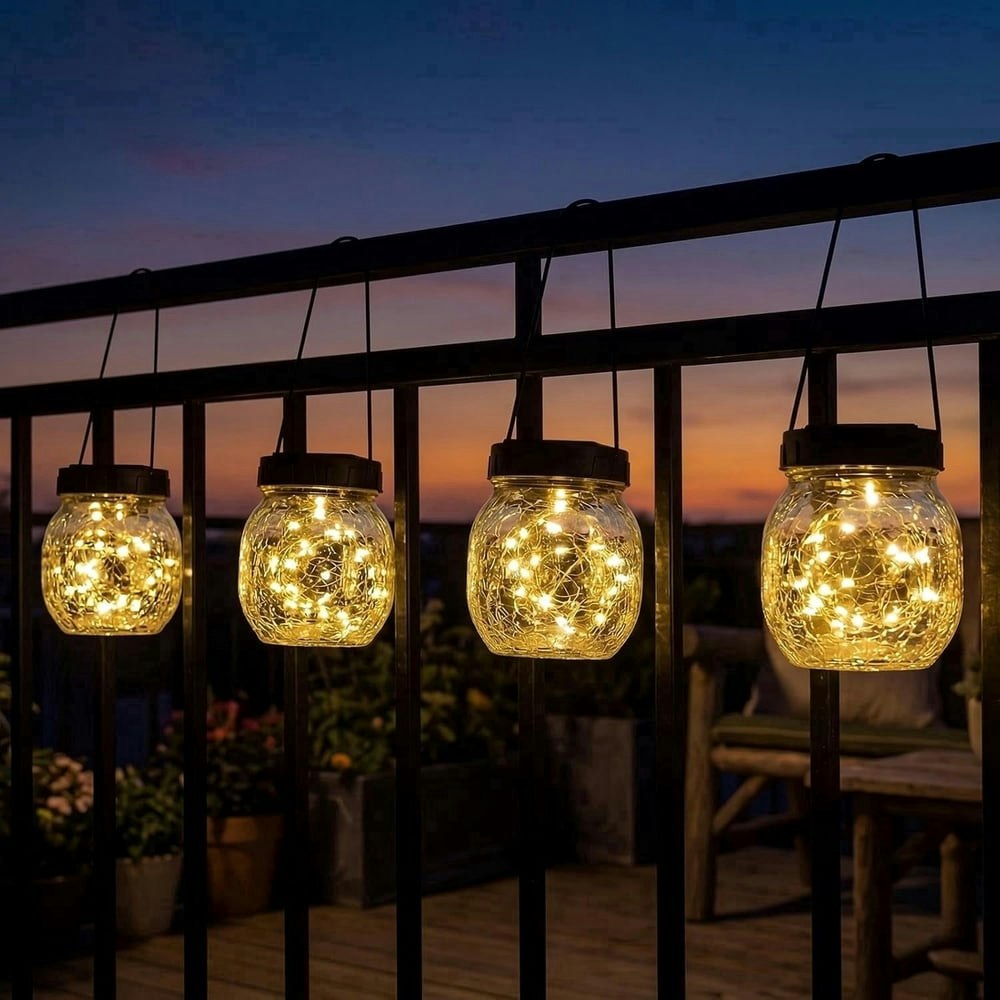 Solar Hanging Globe Lanterns 4-Pack: $26.99 Solar Hanging Globe Lanterns 4-Pack: $26.99