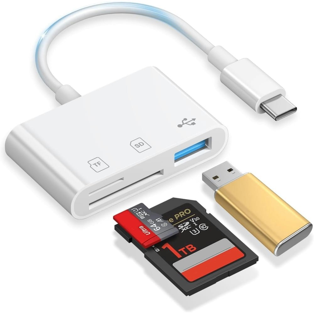 Duomigo 3-in-1 USB-C SD and Micro SD Card Reader Adapter: $10.39